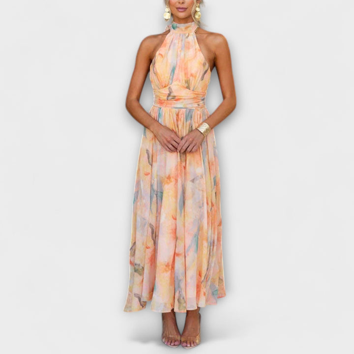 Giovanna™ – Halter Neck Floral Maxi Dress