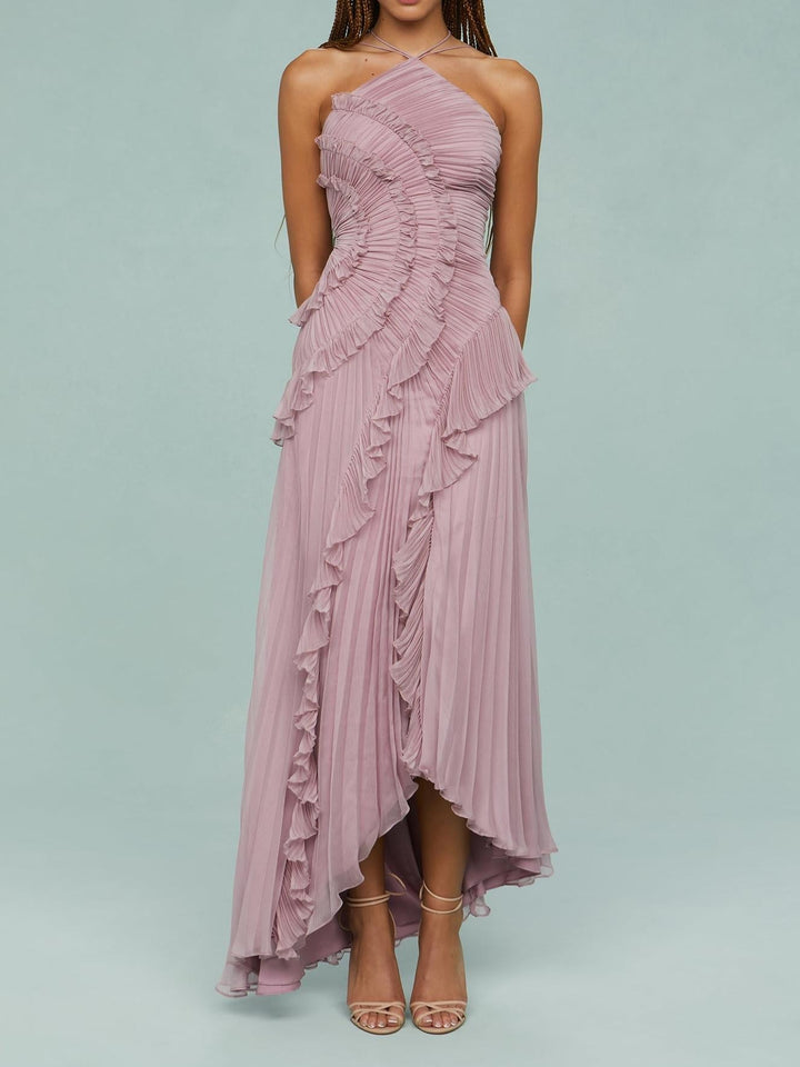 Celestine™ – Elegant Pleated Evening Dress