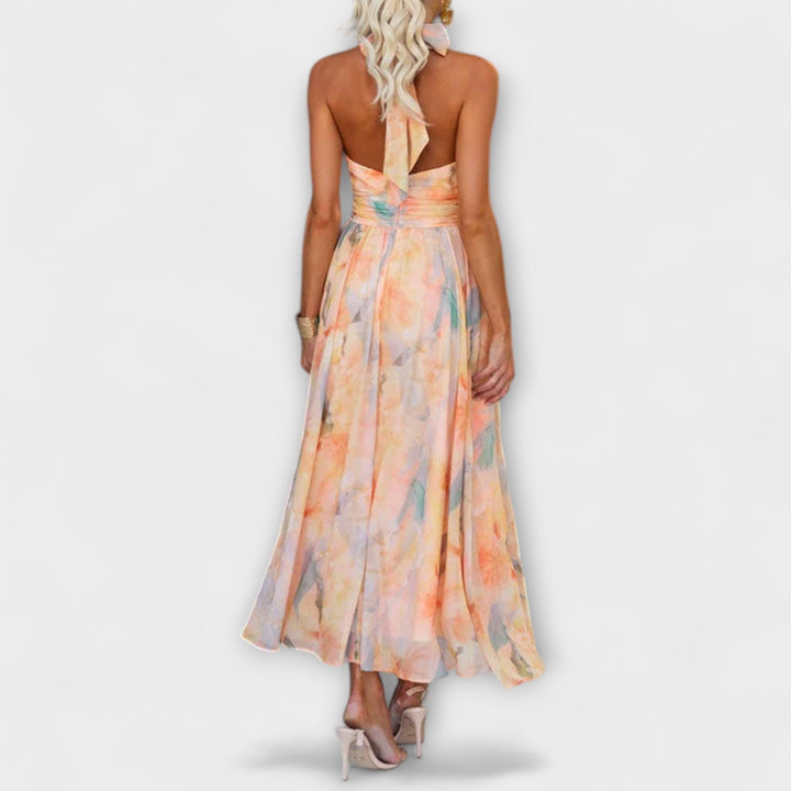 Giovanna™ – Halter Neck Floral Maxi Dress