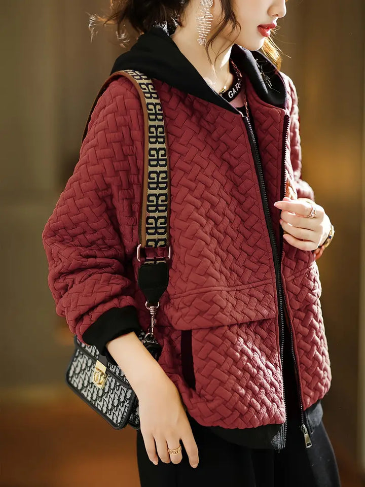 Camille – Chic Quilted Hoodie