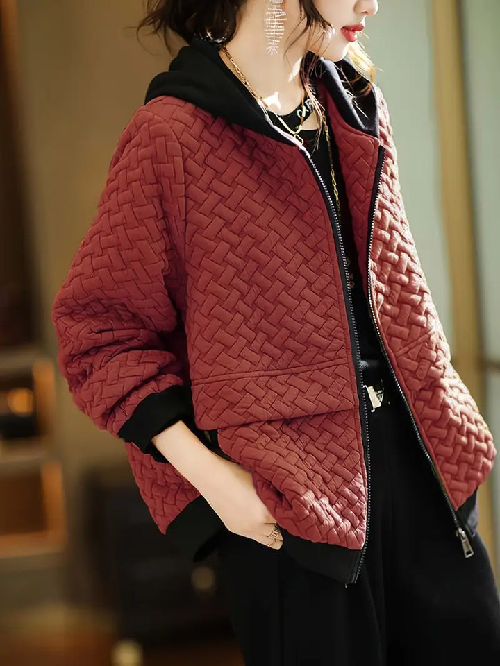 Camille – Chic Quilted Hoodie