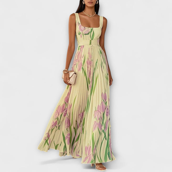 Emilia™ – Sleeveless Floral Print Maxi Summer Dress