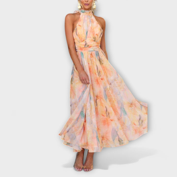 Giovanna™ – Halter Neck Floral Maxi Dress