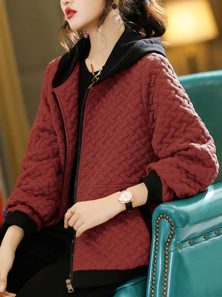 Camille – Chic Quilted Hoodie