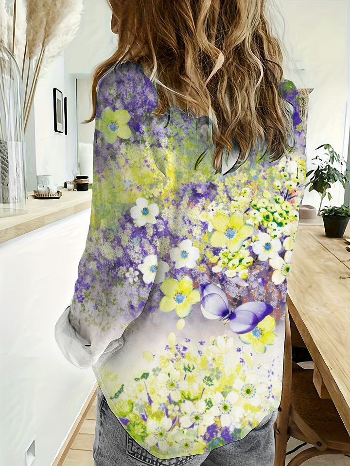 Daisy™ – Lightweight Button-Front Floral Women’s Shirt