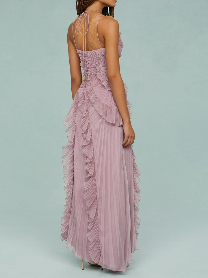 Celestine™ – Elegant Pleated Evening Dress