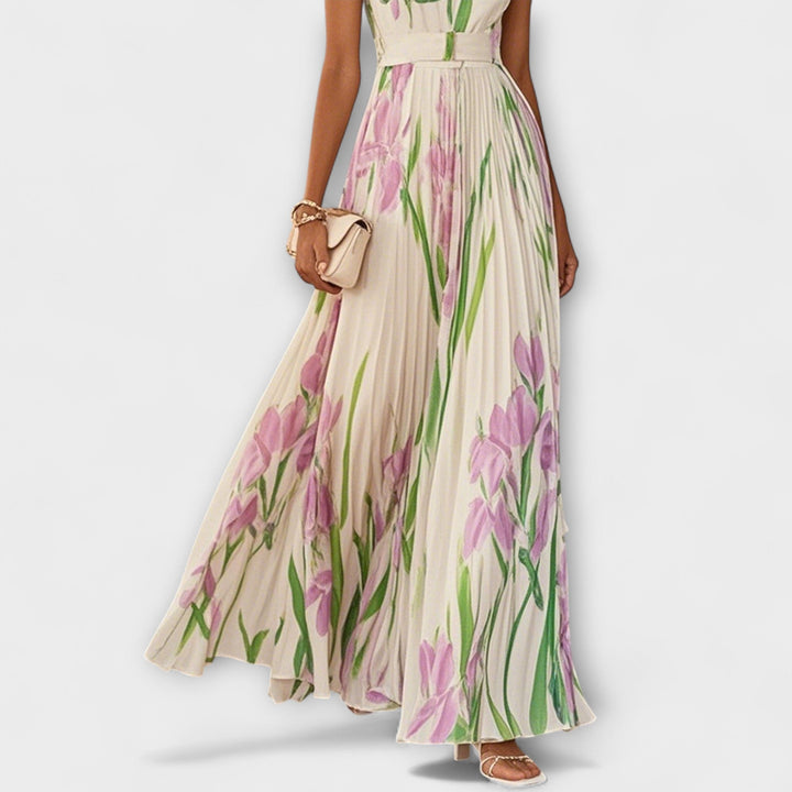 Emilia™ – Sleeveless Floral Print Maxi Summer Dress