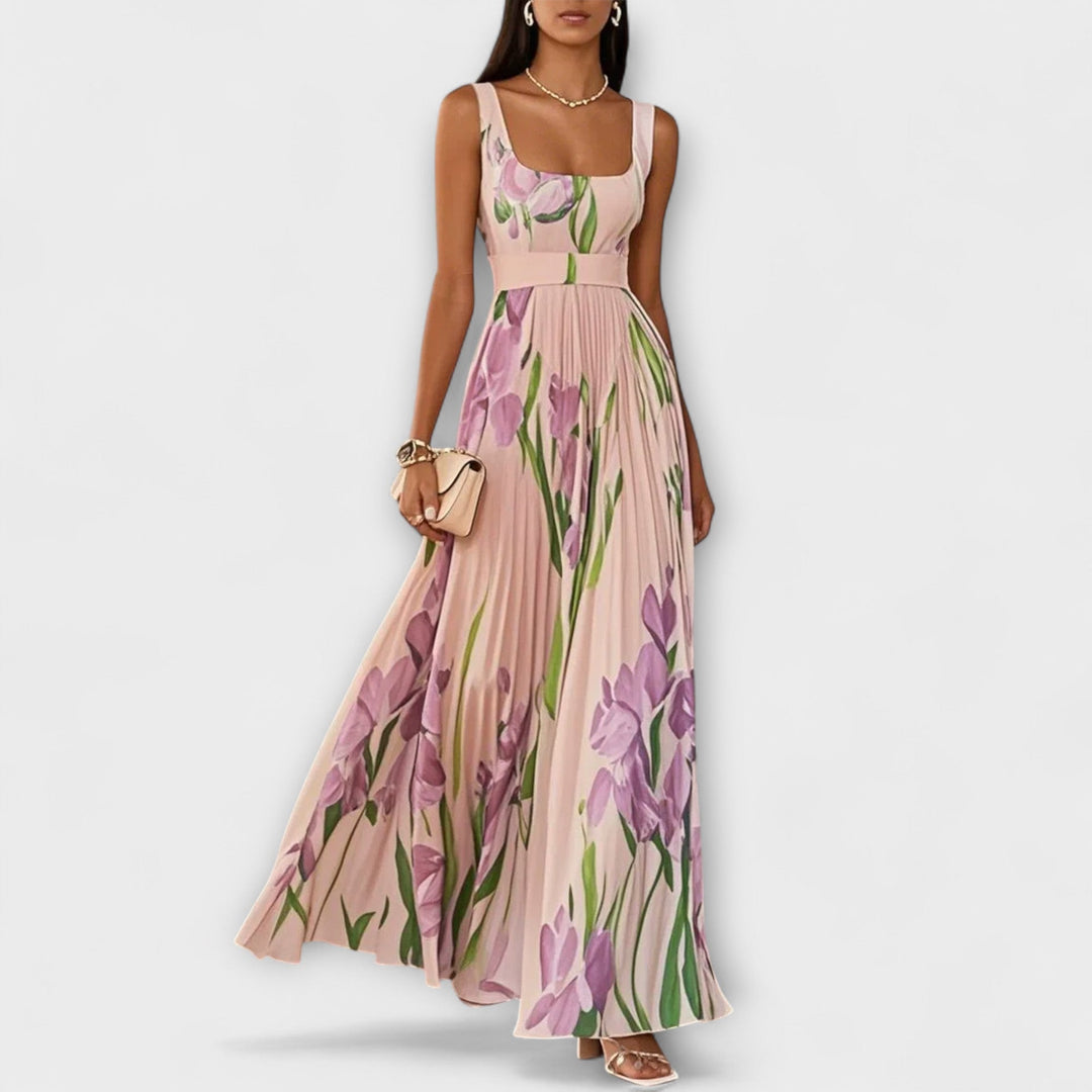 Emilia™ – Sleeveless Floral Print Maxi Summer Dress