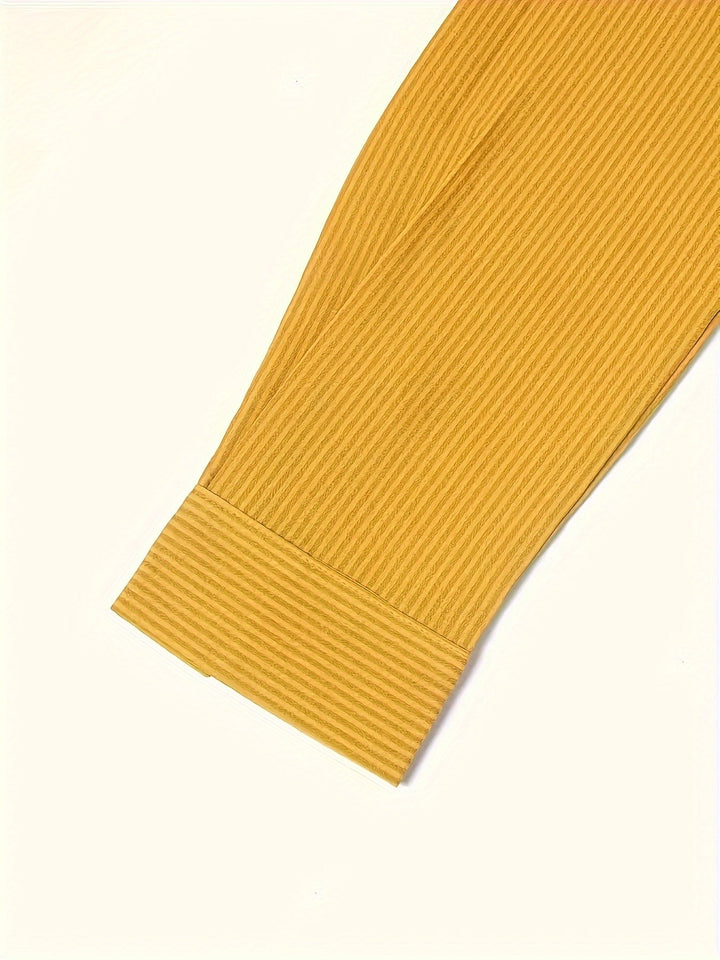 Mireya™ – Side Button Pleated Sleeve Rolled Blouse