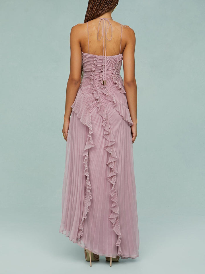 Celestine™ – Elegant Pleated Evening Dress