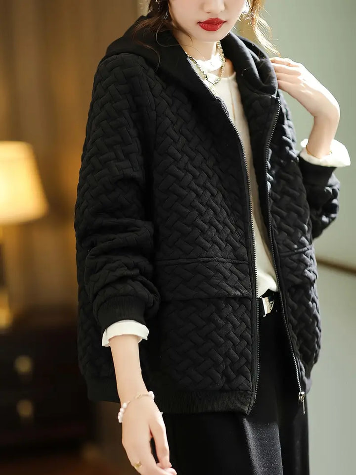 Camille – Chic Quilted Hoodie