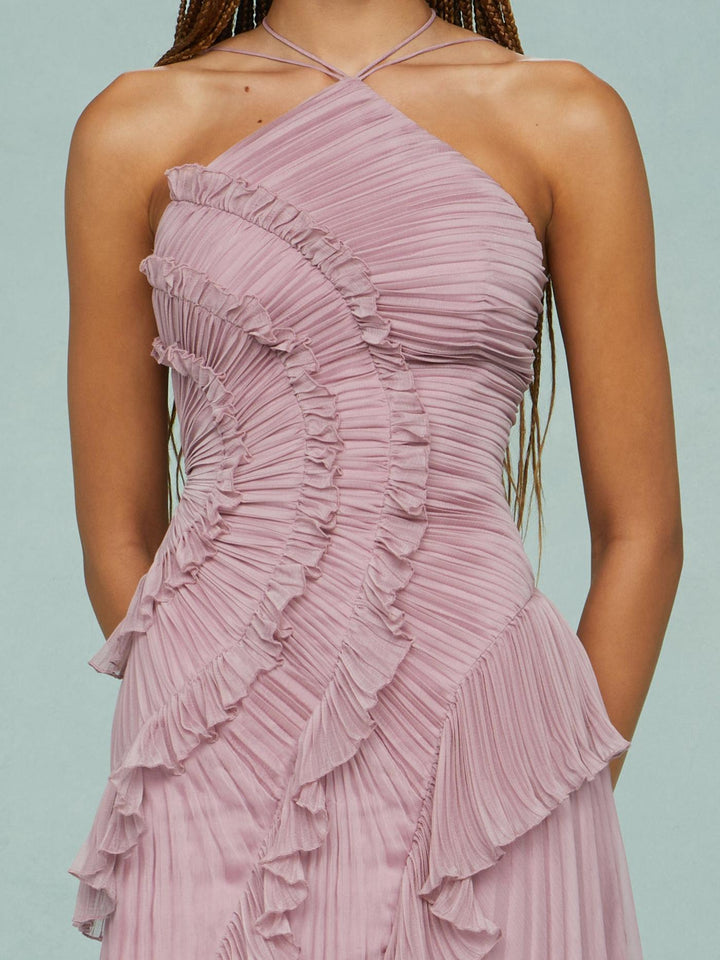 Celestine™ – Elegant Pleated Evening Dress