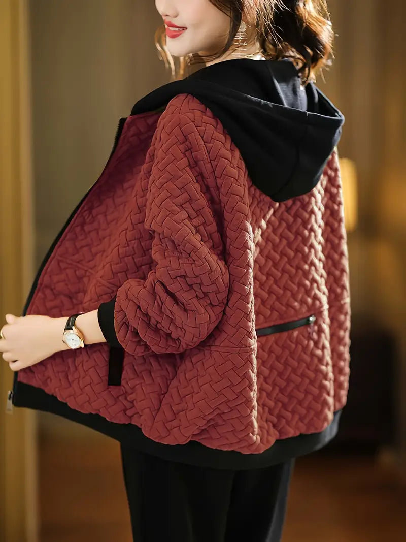 Camille – Chic Quilted Hoodie