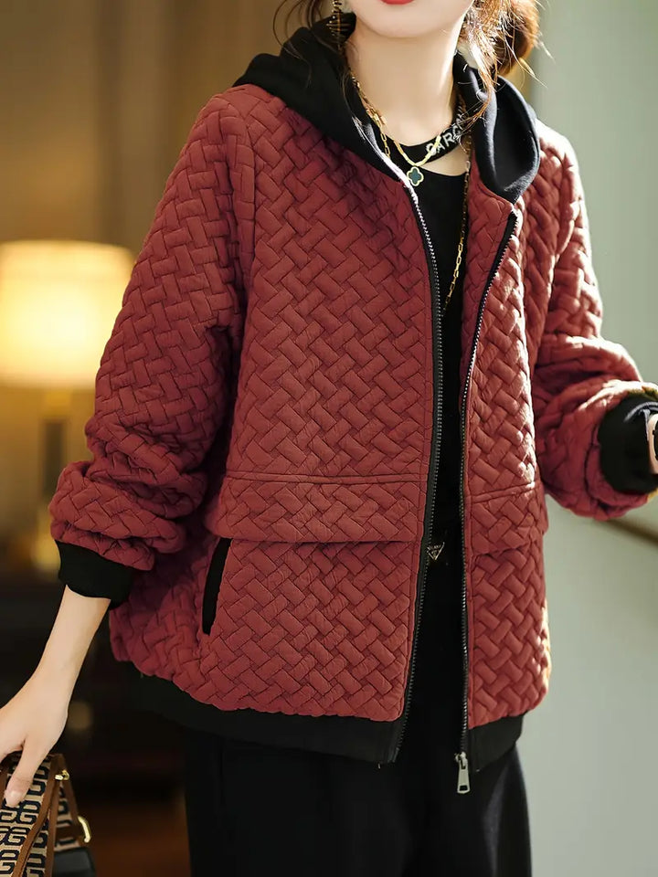 Camille – Chic Quilted Hoodie