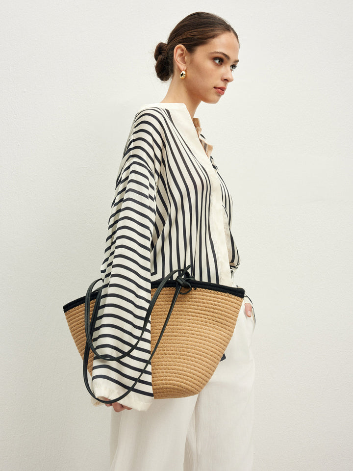 Olivoa - Casual Oversized Stripe Top