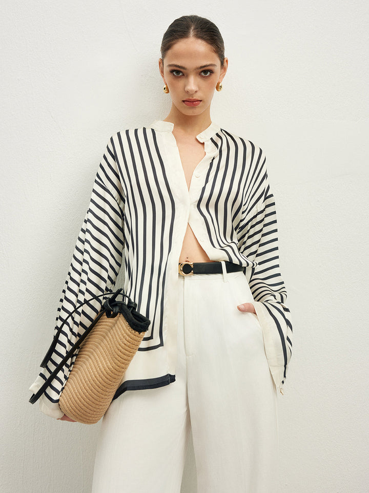 Olivoa - Casual Oversized Stripe Top