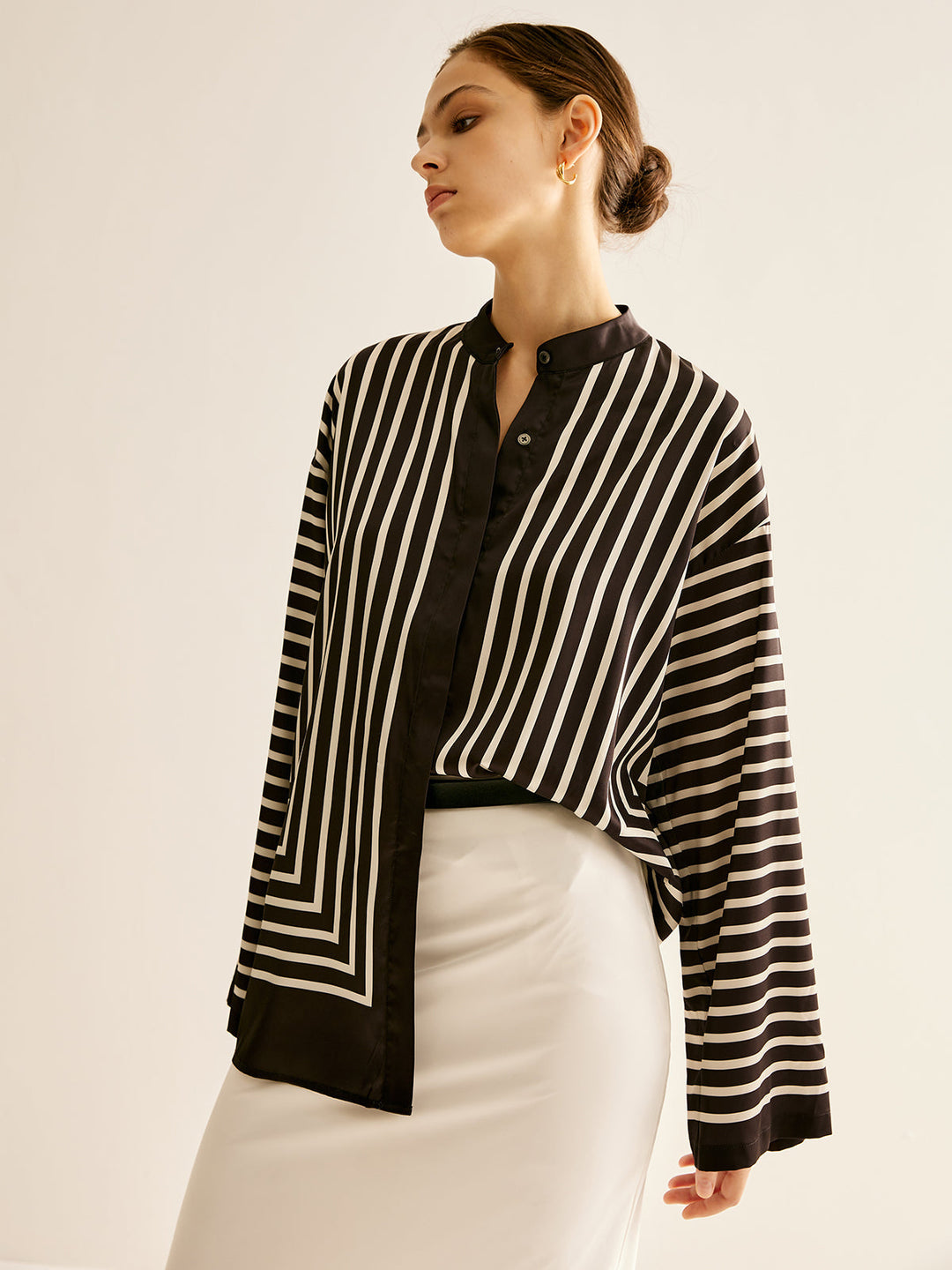 Olivoa - Casual Oversized Stripe Top