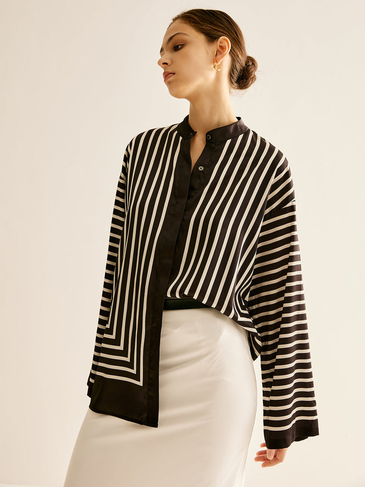 Olivoa - Casual Oversized Stripe Top