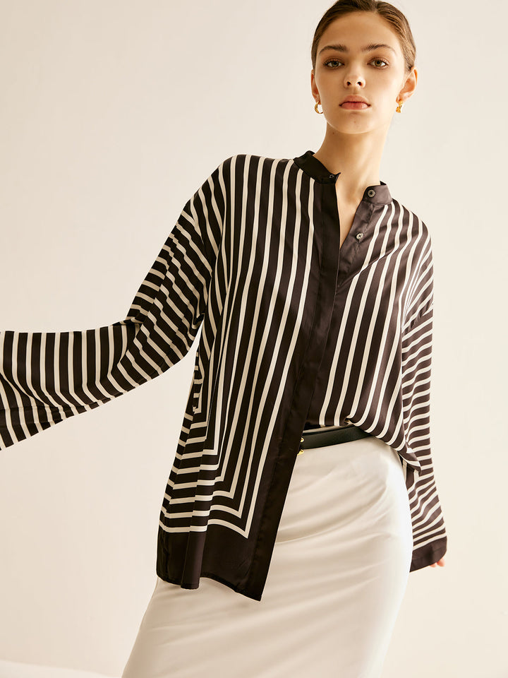 Olivoa - Casual Oversized Stripe Top