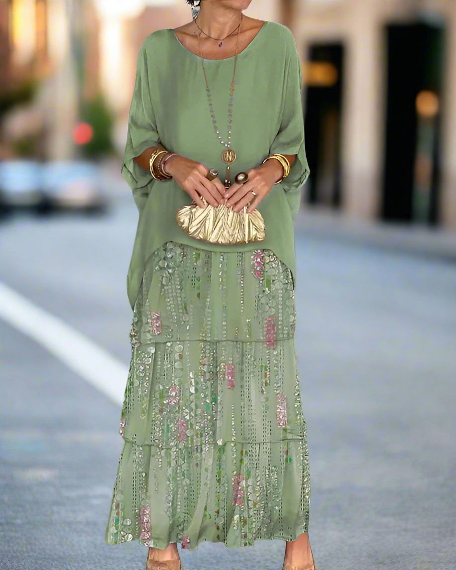Brianna - Boho Chic Layered Maxi Dress