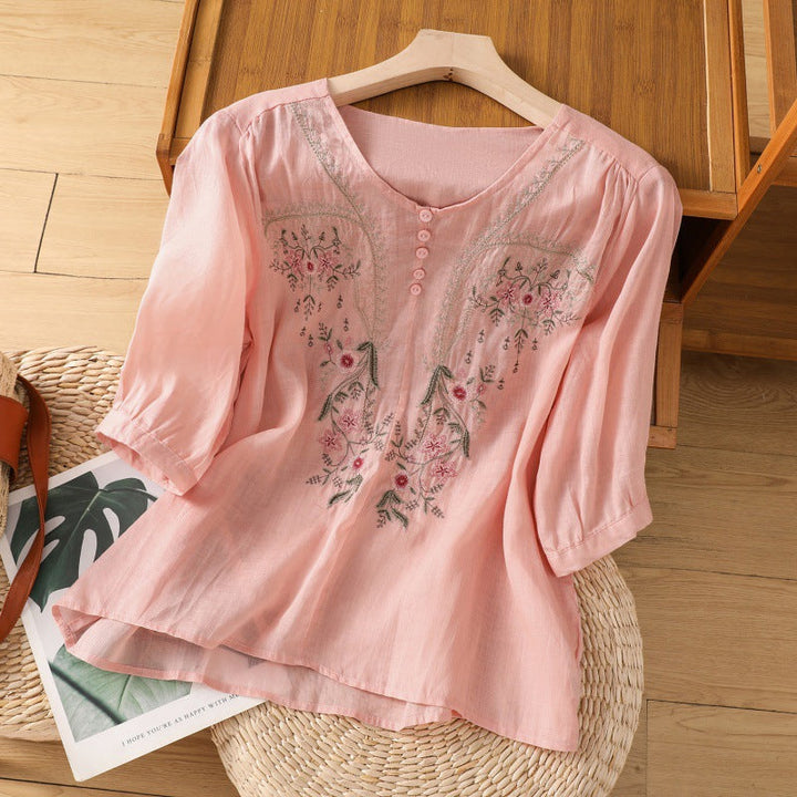 Lottie™ – Embroidered Relaxed Blouse