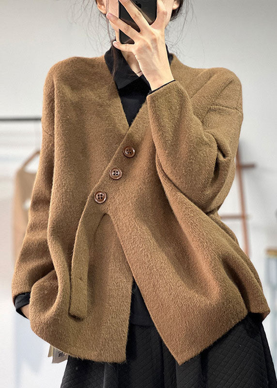 Stella™ – Asymmetrical Button Relaxed Fit Cardigan
