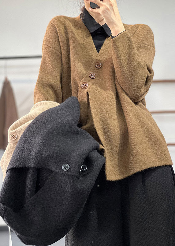 Stella™ – Asymmetrical Button Relaxed Fit Cardigan