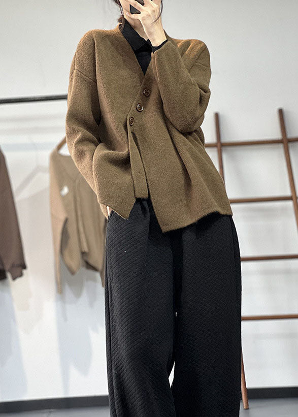 Stella™ – Asymmetrical Button Relaxed Fit Cardigan