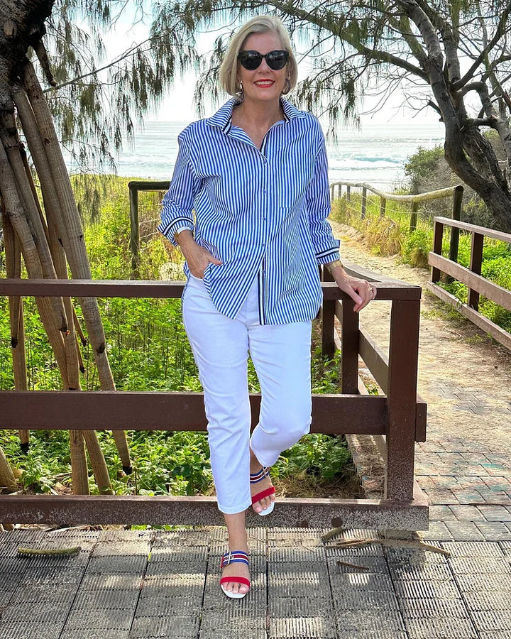 Sienna™ – Classic Women’s Striped Shirt for Everyday Wear