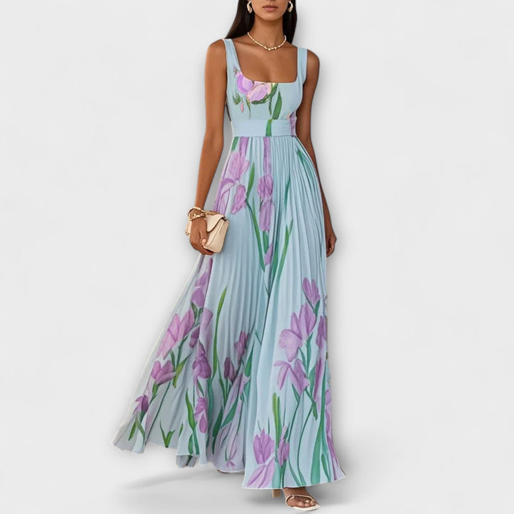 Emilia™ – Sleeveless Floral Print Maxi Summer Dress