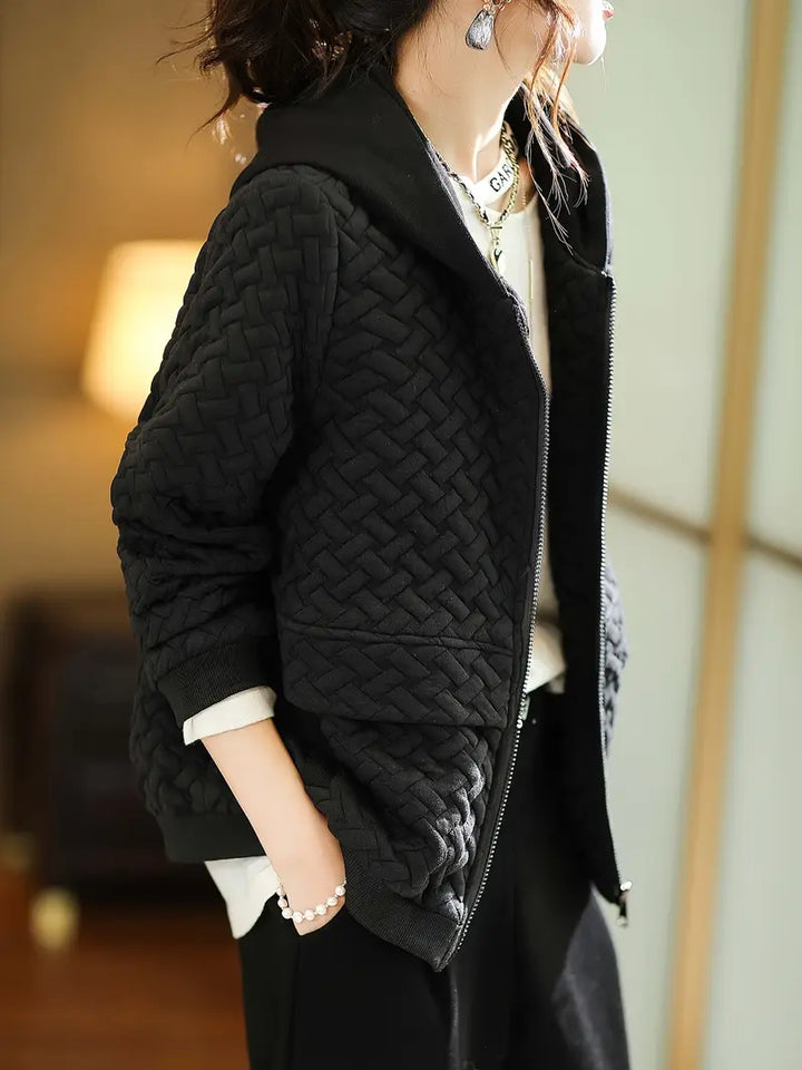 Camille – Chic Quilted Hoodie