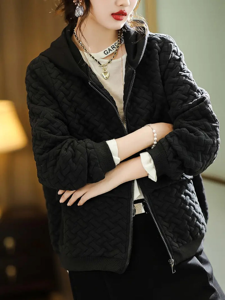 Camille – Chic Quilted Hoodie