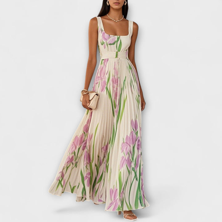 Emilia™ – Sleeveless Floral Print Maxi Summer Dress