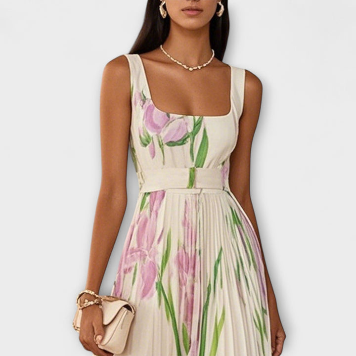 Emilia™ – Sleeveless Floral Print Maxi Summer Dress