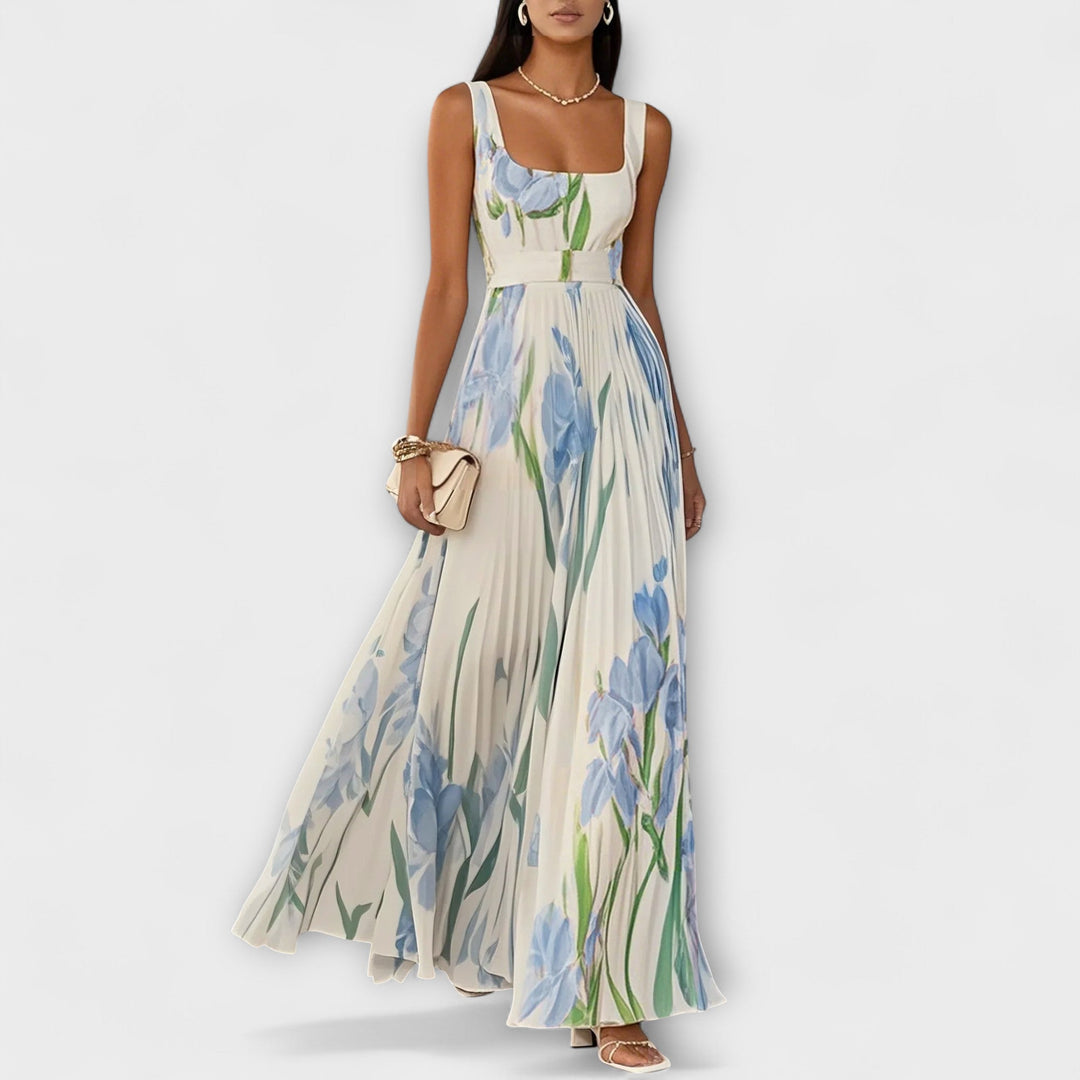 Emilia™ – Sleeveless Floral Print Maxi Summer Dress