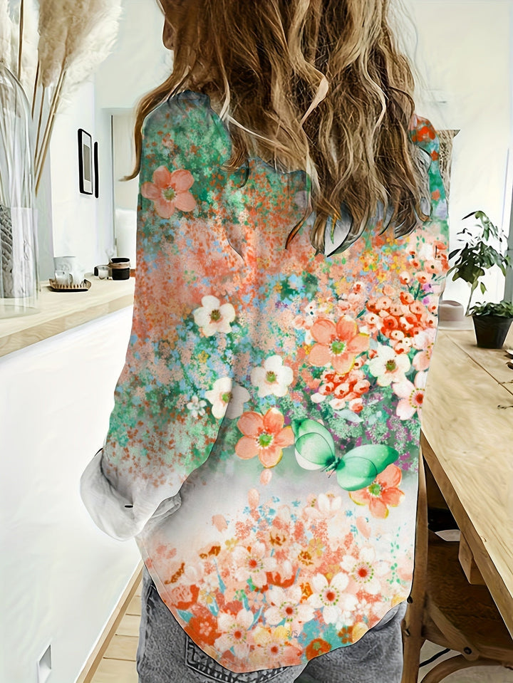 Daisy™ – Lightweight Button-Front Floral Women’s Shirt