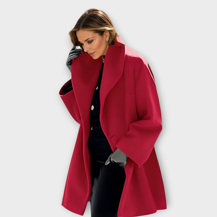 Giselle™ – Premium Windproof Wool Shawl Collar Coat