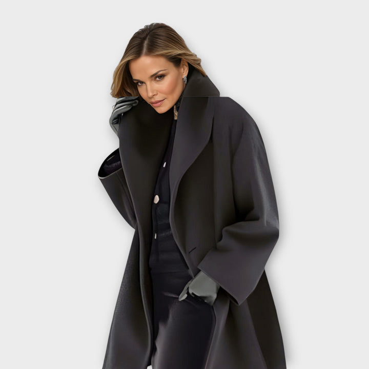 Giselle™ – Premium Windproof Wool Shawl Collar Coat
