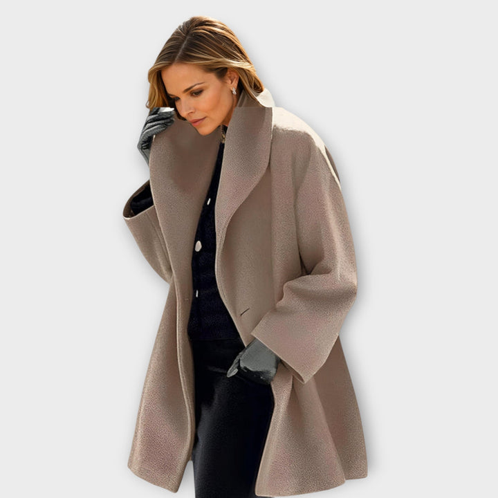 Giselle™ – Premium Windproof Wool Shawl Collar Coat