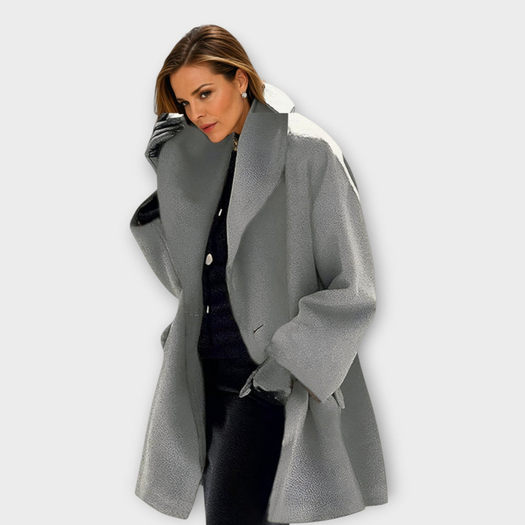Giselle™ – Premium Windproof Wool Shawl Collar Coat