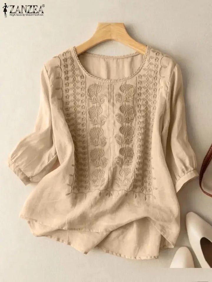 Ava – Embroidered Elegant Blouse