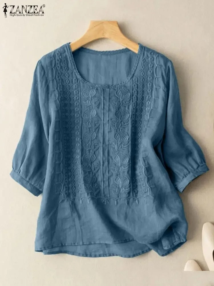 Ava – Embroidered Elegant Blouse