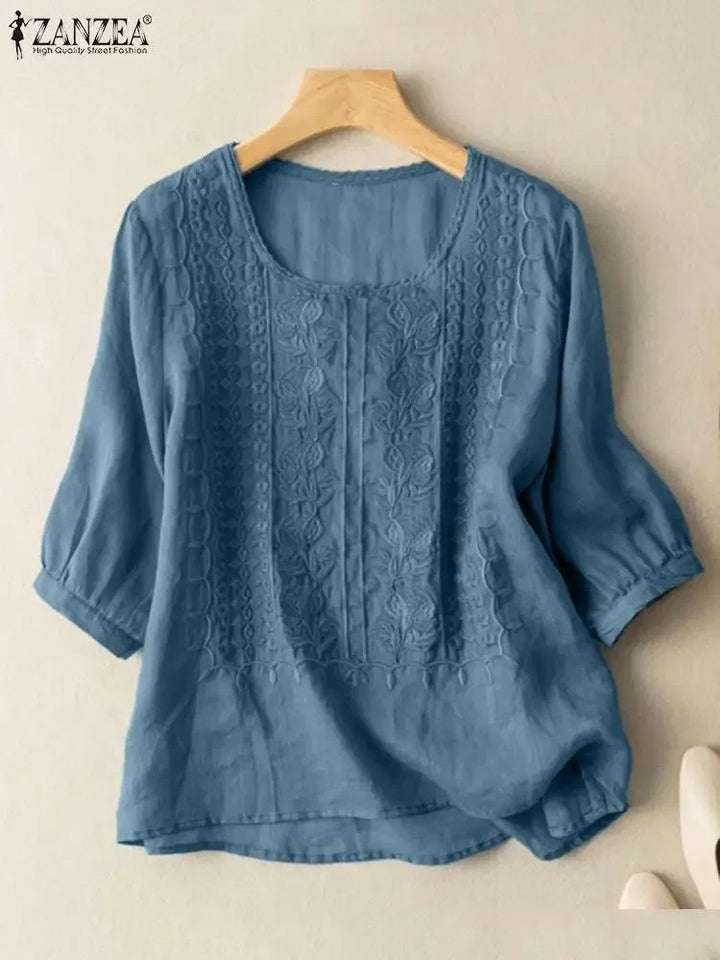 Ava – Embroidered Elegant Blouse