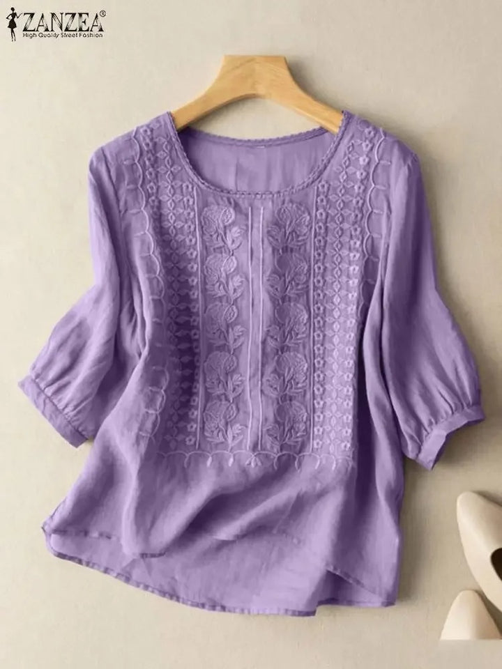 Ava – Embroidered Elegant Blouse