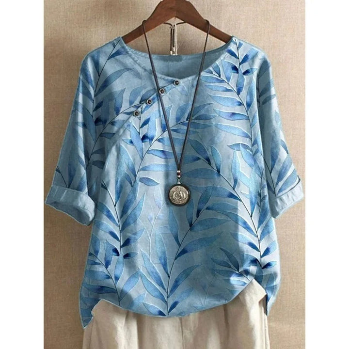 Leona- Elegant Button Detail Top