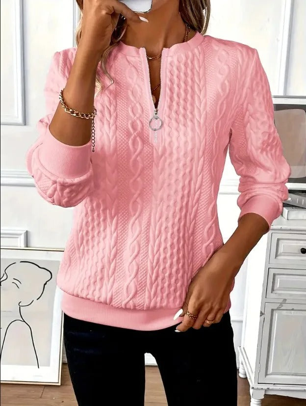 Nelia -Elegant Zip Sweater