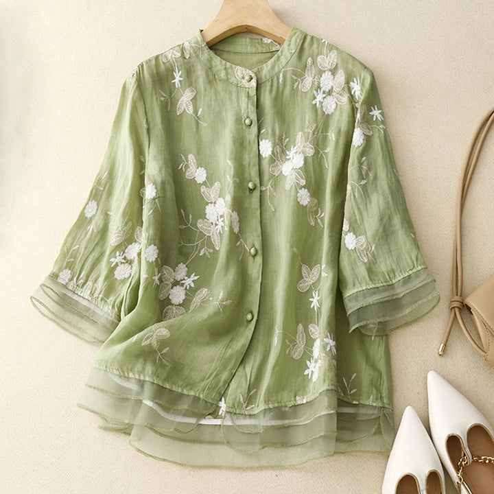 Emmie -  Elegant Embroidered Blouse