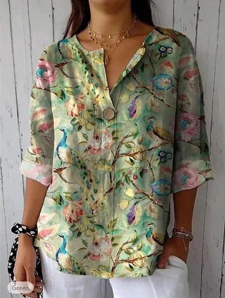 Aurora | Elegant Floral Print Blouse