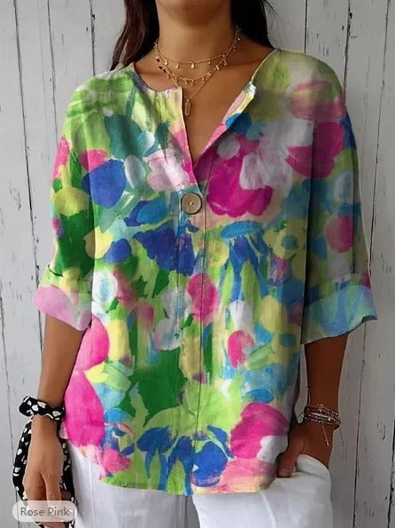 Aurora | Elegant Floral Print Blouse
