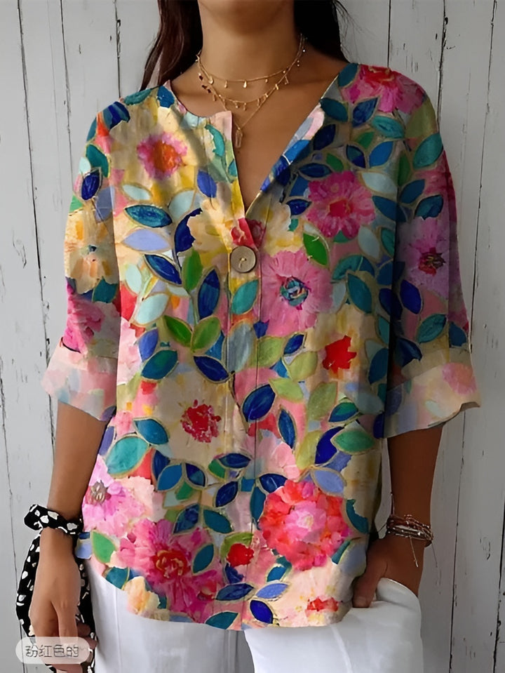 Aurora | Elegant Floral Print Blouse